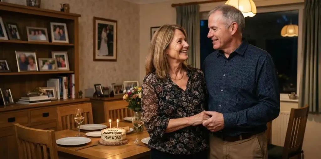 Mom and Dad celebrating their wedding anniversary