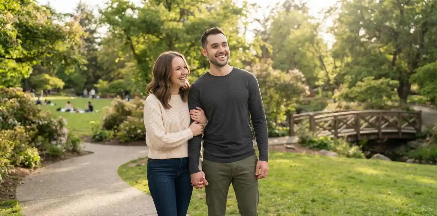 Couple sharing a natural moment together at home